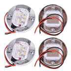 4X Cabin Deck Walkway Courtesy Lights White Stern Light 3" Round Marine Boat LED