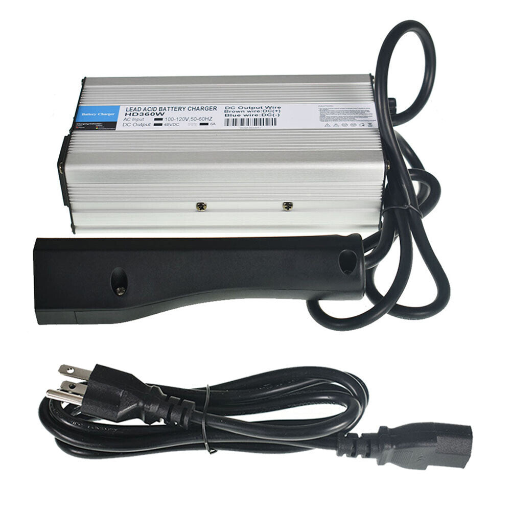 48V 6A Battery Charger Aluminum for EZ-GO TXT Club Car 48Volt Golf Cart RXV plug