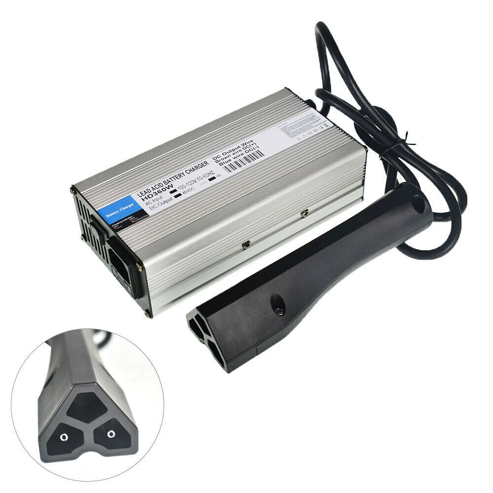 48V 6A Battery Charger Aluminum for EZ-GO TXT Club Car 48Volt Golf Cart RXV plug