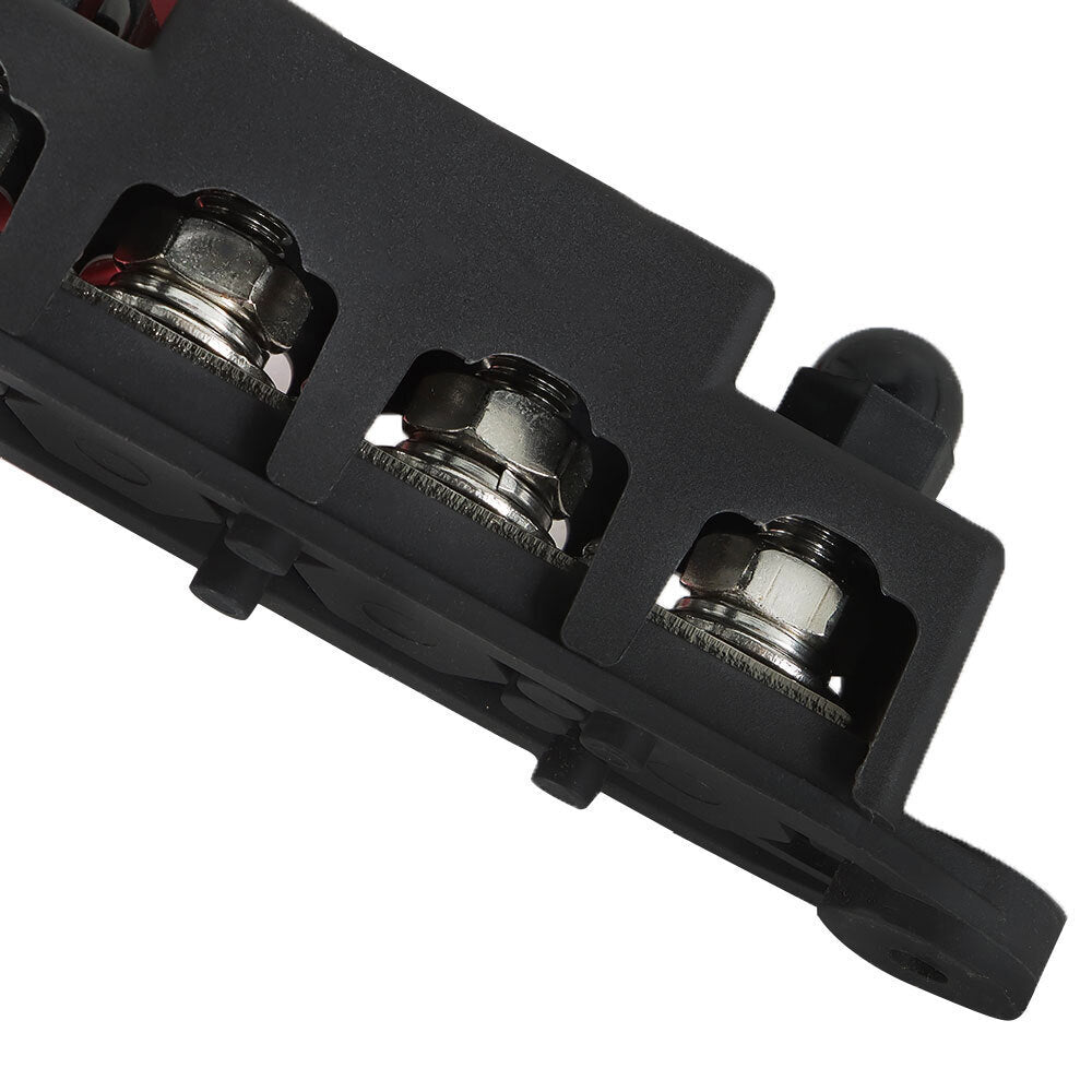 4 Post Busbar Bus Bar Power Distribution Red and Black Pair 12V 250A 3/8" New
