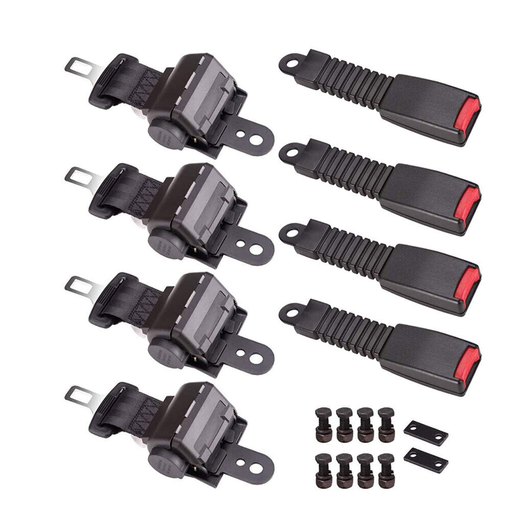 Golf Cart Seat Belts Lap Set Retractable For EZGO/Yamaha/Club Car 4 Sets