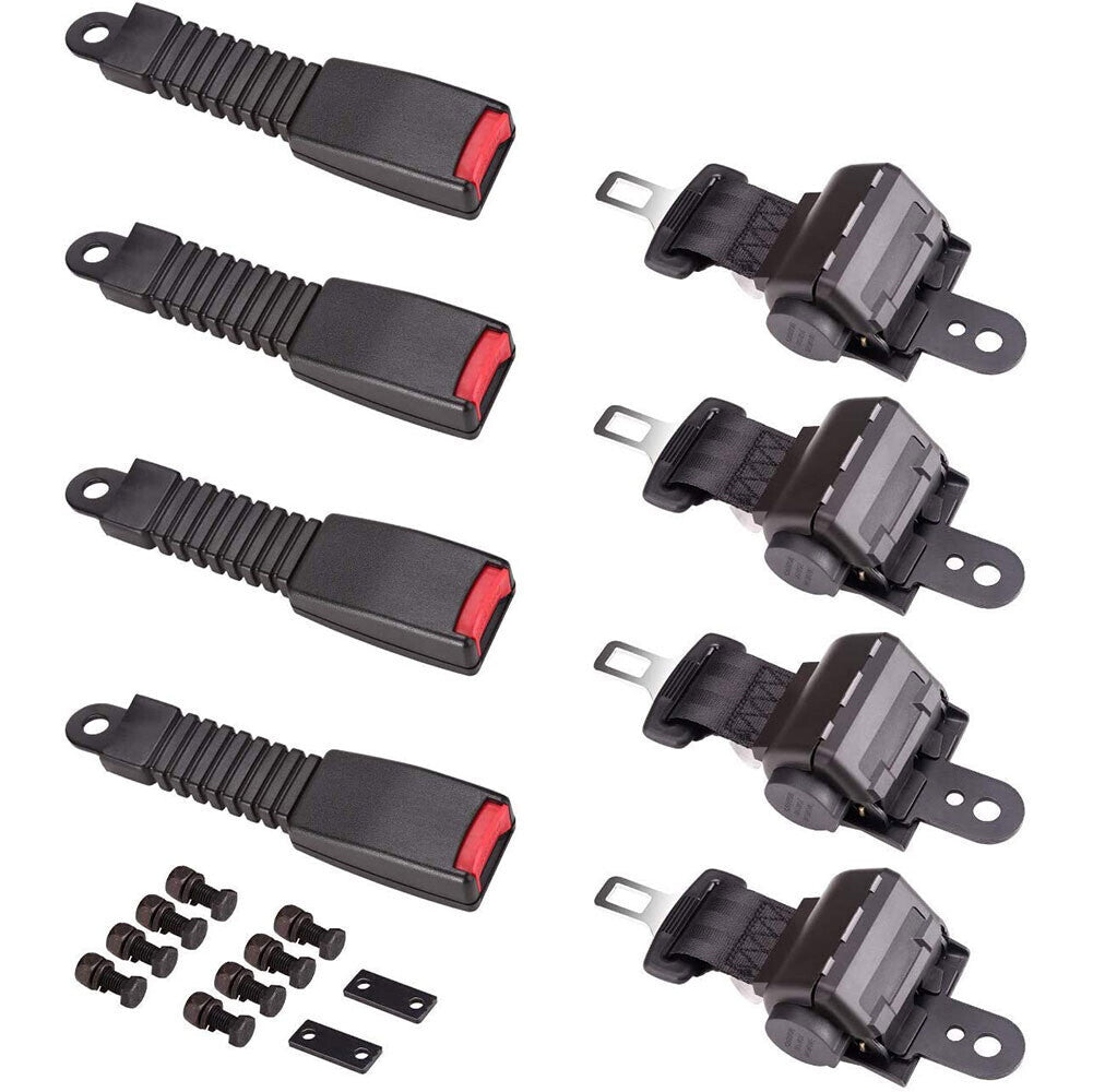 Golf Cart Seat Belts Lap Set Retractable For EZGO/Yamaha/Club Car 4 Sets