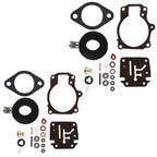 For Johnson Evinrude 50 55 60 HP 2pack Carburetor Carb Rebuild Kit W/Float