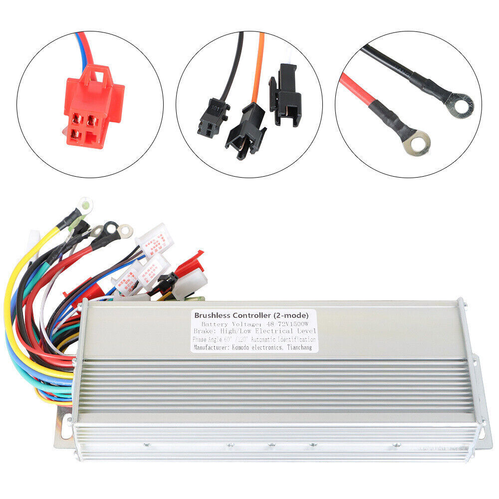 DC Motor Speed Controller 48V/72V 1500W For Electric E-bike Scooter Brushless