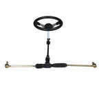 For 110cc Go Kart Cart Steering Wheel Kit Gear Rack Pinion Shaft Set Adjustable