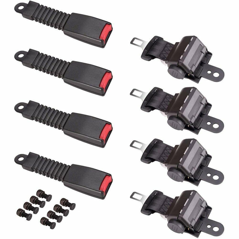 Fit For EZGO/Yamaha/Club Car 42' Golf Cart Seat Belts Lap Set Retractable 4 Sets