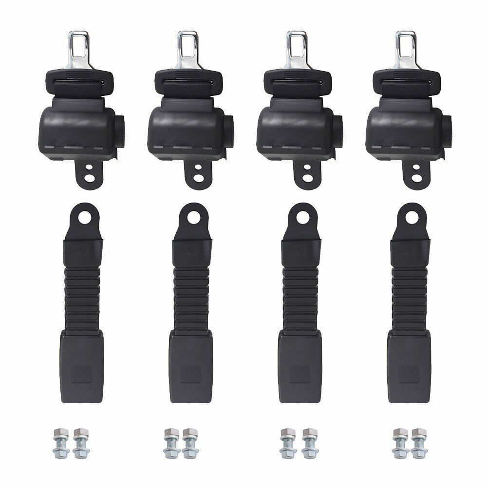 Fit For EZGO/Yamaha/Club Car 42' Golf Cart Seat Belts Lap Set Retractable 4 Sets