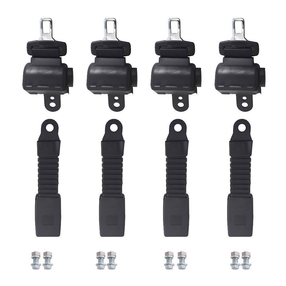 42" Universal Golf Cart Seat Belts Lap Set Retractable For EZGO/Yamaha/Club Car