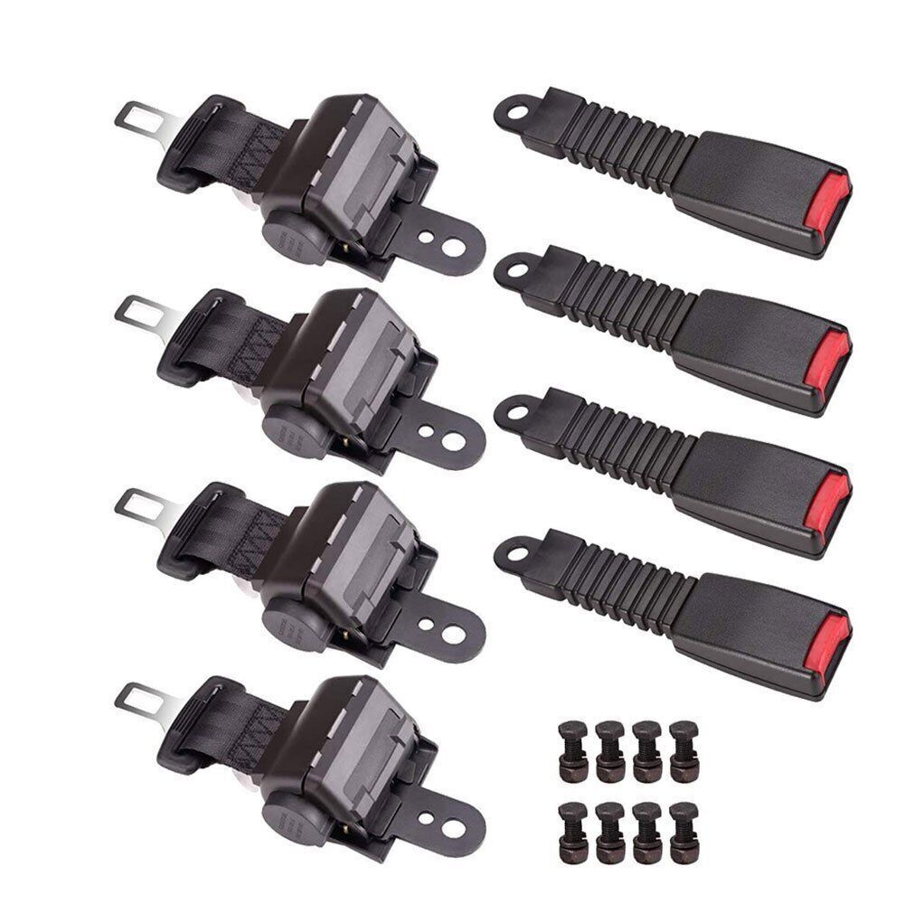 42" Universal Golf Cart Seat Belts Lap Set Retractable For EZGO/Yamaha/Club Car