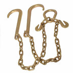 5/16" X 2' G70 Tow Chain J-Hooks V-Chain Flatbed Truck Rollback Wrecker Carrier