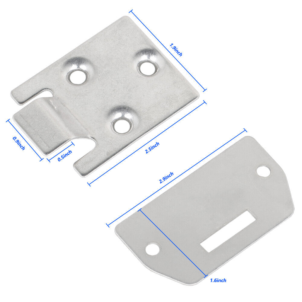 2 Sets of Seat Hinge Bottom and Plate for EZGO TXT Medalist Golf Cart (1995-up)