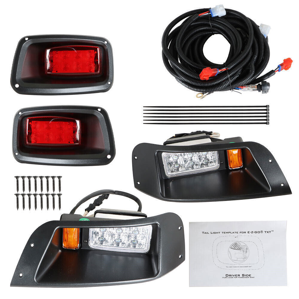 BASIC FULL LED LIGHT KIT For EZGO TXT, PDS, DCS  ELECTRIC & GAS 1996-2013