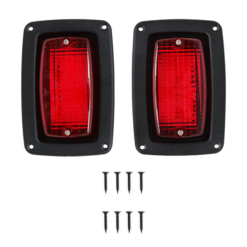 FOR Club Car DS Golf Cart LED Tail Light Kit, 3 Wire Rear Taillights 1982-up