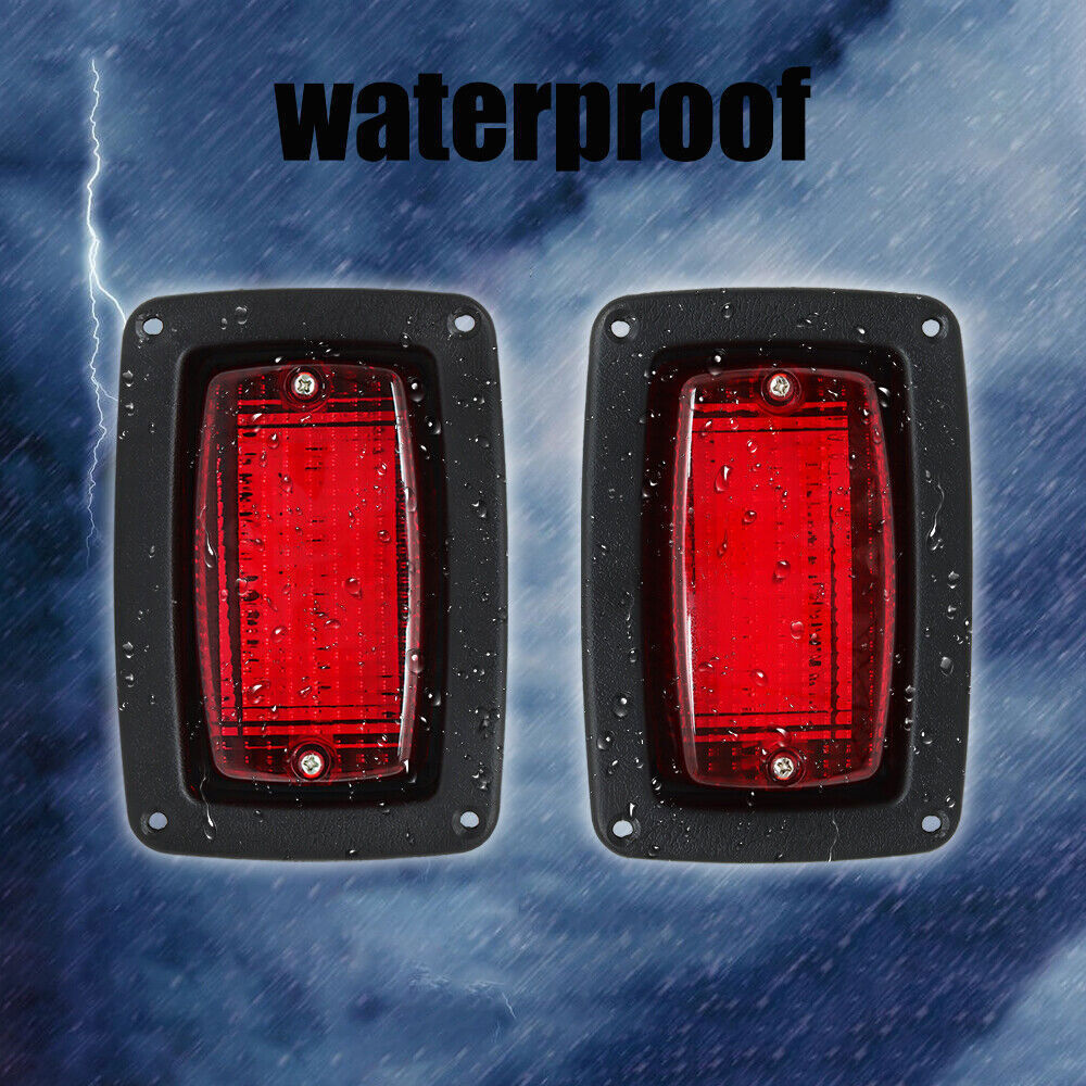 2 Golf Cart LED Tail Light 3 Wire Rear Taillights Pair Fits for Club Car DS