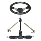 Steering Wheel Steel Kit Gear Rack Pinion Adjustable Shaft Set For 110cc Go Kart