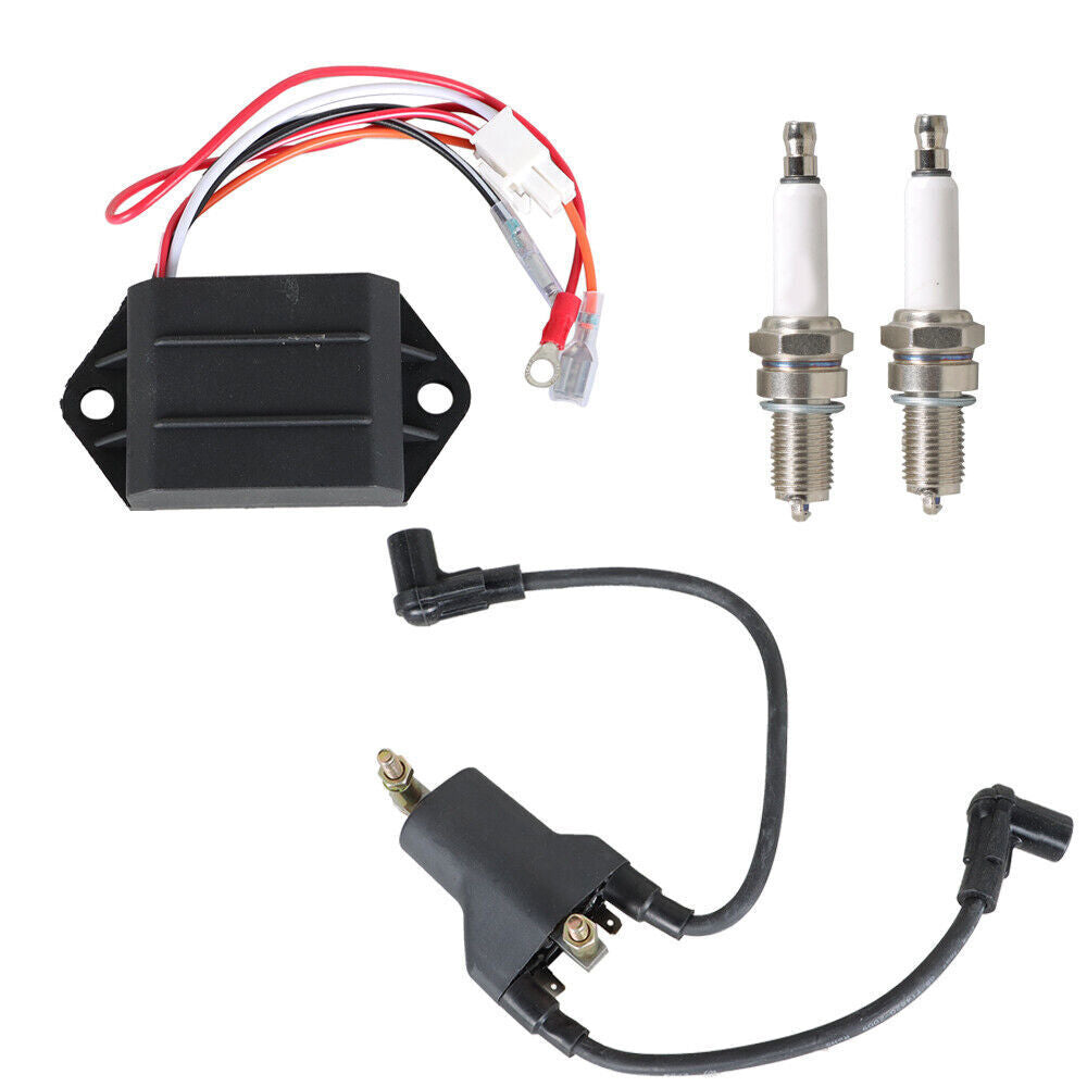 For E-Z-GO Golf Cart 4 Cycle Gas 96-98 Ignition Coil CDI Ignitor AC Spark Plug