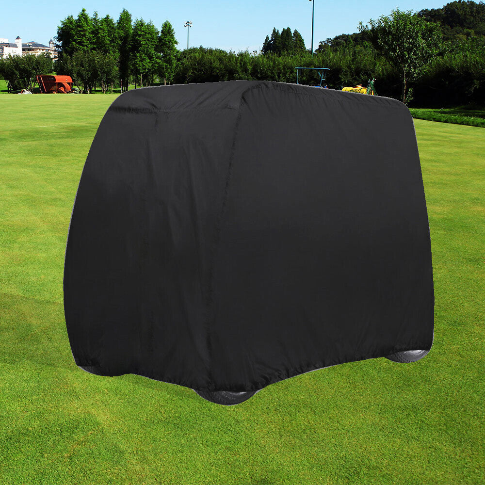 Black Waterproof Golf Cart Storage Cover 4 Passenger for EZGO Club Car Yamaha