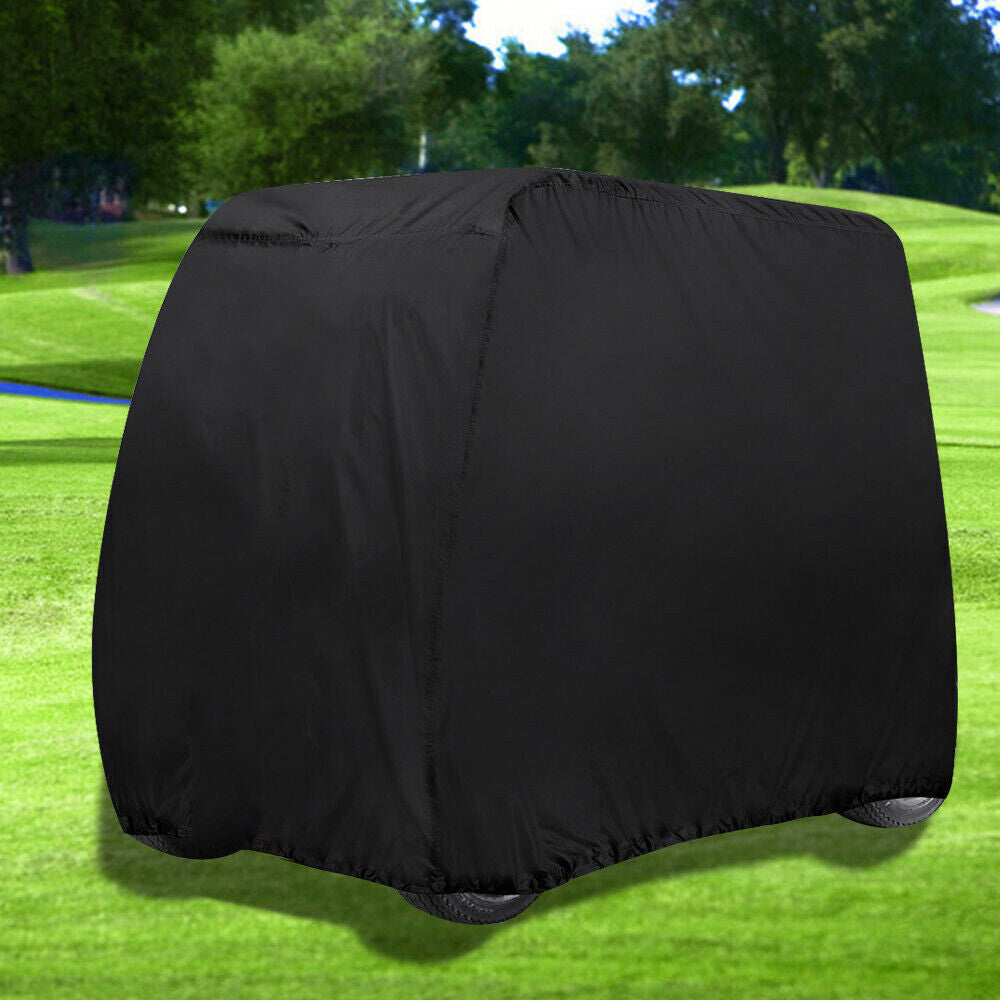 Black Waterproof Golf Cart Storage Cover 4 Passenger for EZGO Club Car Yamaha