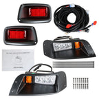 Headlight & Tail Light KIT For EZGO TXT, PDS, DCS Adjustable FULL LED LIGHT 12V