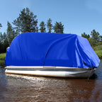 Dark Blue Boat Cover 21'-24' Waterproof Trailerable Heavy Duty Pontoon Beam 102"