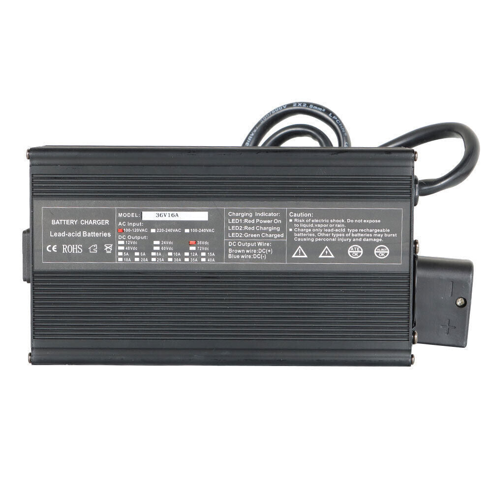 36V 16A Battery Charger with TXT D Plug For E-Z-GO Yamaha Club Car Golf Carts