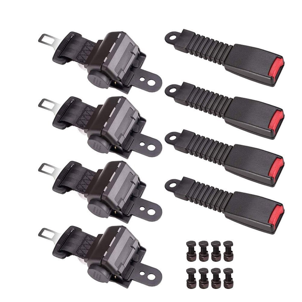 42' 4 Sets Golf Cart Seat Belts For EZGO/Yamaha/Club Car front or rear Universal