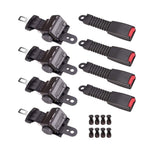 42' 4 Sets Golf Cart Seat Belts For EZGO/Yamaha/Club Car front or rear Universal