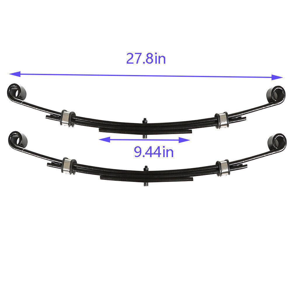 For E-Z-GO TXT 1996-2013 Golf Cart 2PCS 3-Leaf Heavy Duty Rear Leaf Springs