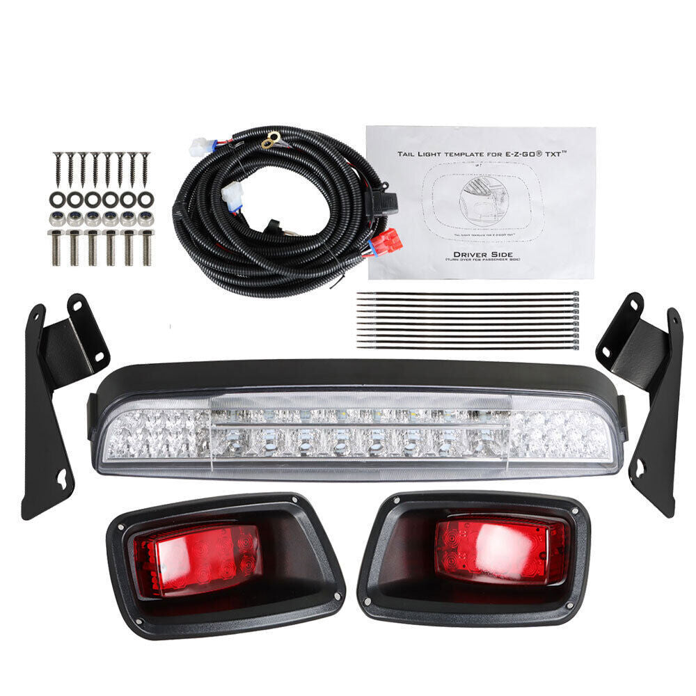 Golf Cart LED Light Bar Kit With LED Taillights For 1996-2013 E-Z-GO TXT