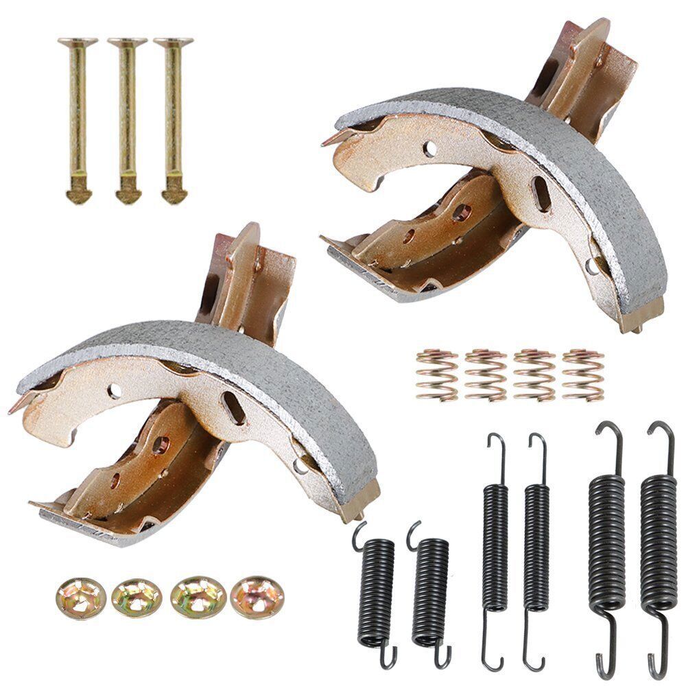 Golf Cart Brake Shoes& Spring Kit Fit For E-Z-GO TXT Medalist 1997-Up RXV 2008+