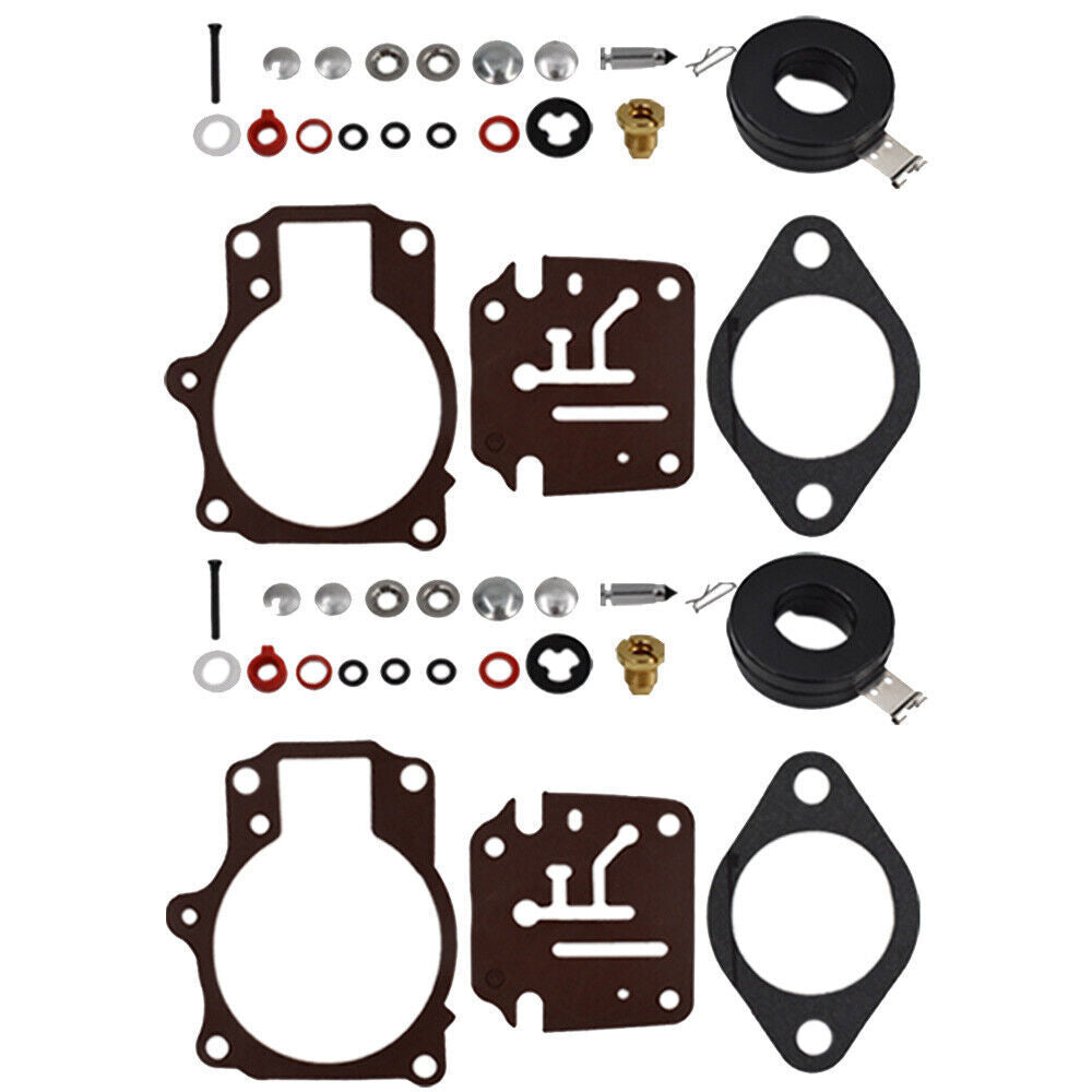 2PCS Carburetor Rebuild Repair Kit For Johnson Evinrude 18 20 25 28 30 35 40 HP