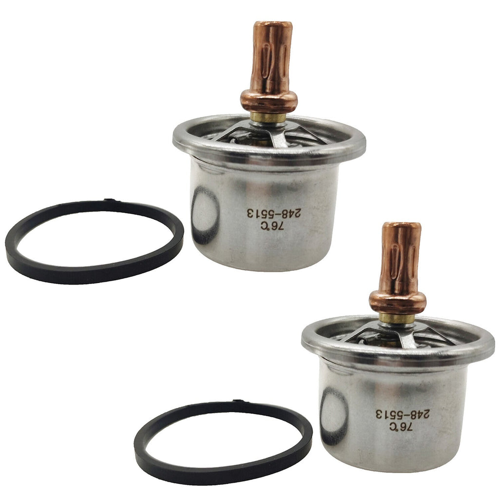 2X 76℃ 168.8℉ Regulator Thermostat 248-5513 6I4950 4W4794 for Caterpillar AD55