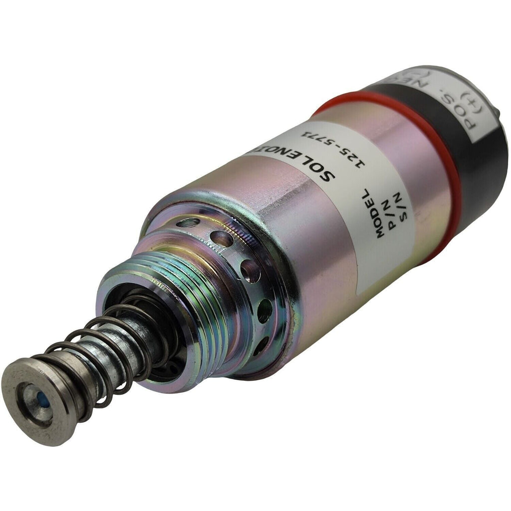 12V Fuel Shutoff Solenoid 125-5771 for Caterpillar CAT 3114 3116 3126 Engine