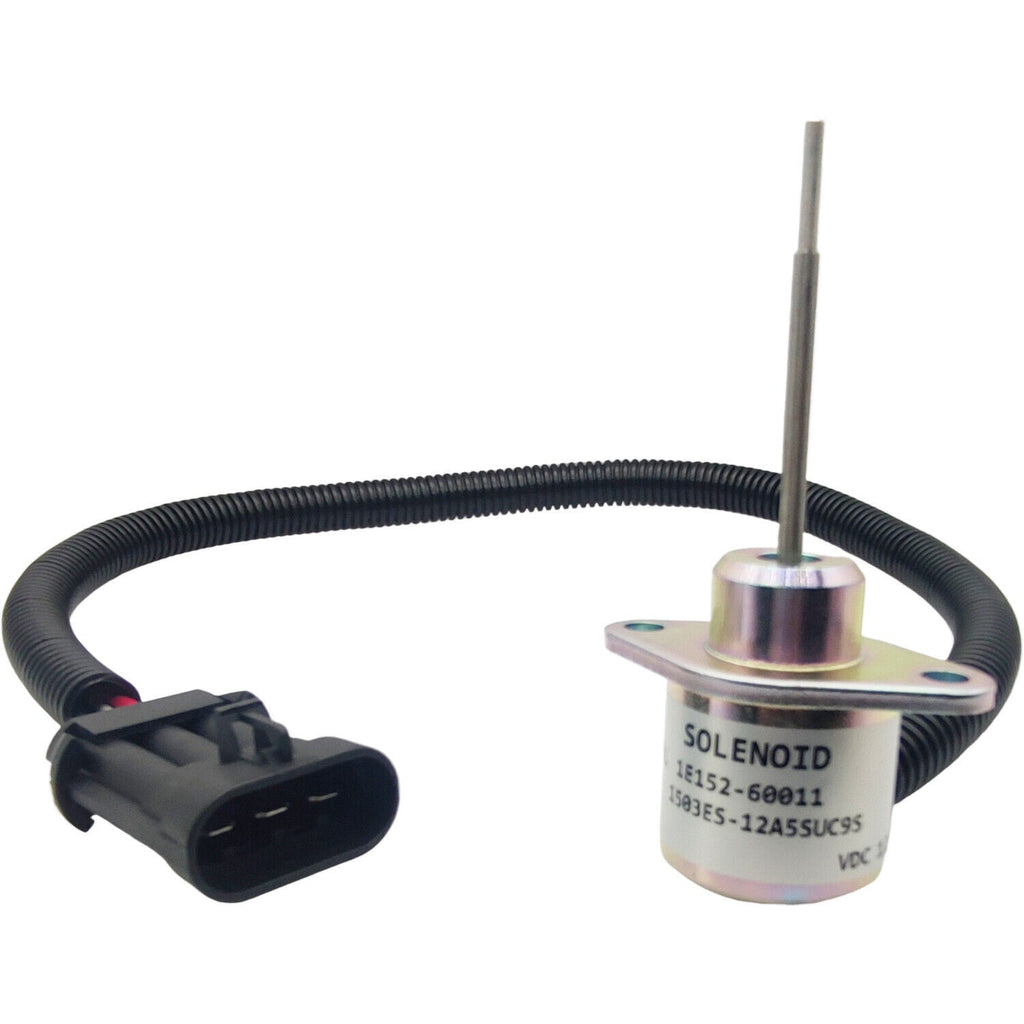 12V Shutdown Solenoid for Kubota Yanmar 1E152-60011 V2203 1503ES-12A5SUC9S