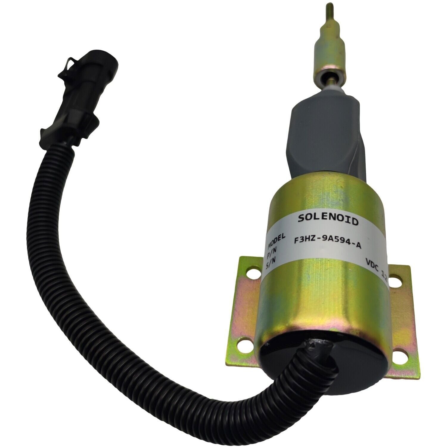 12V Fuel Shut Down Solenoid F3HZ-9A594-A Fit Ford 7.8 Diesel Engine SA-4273-12V