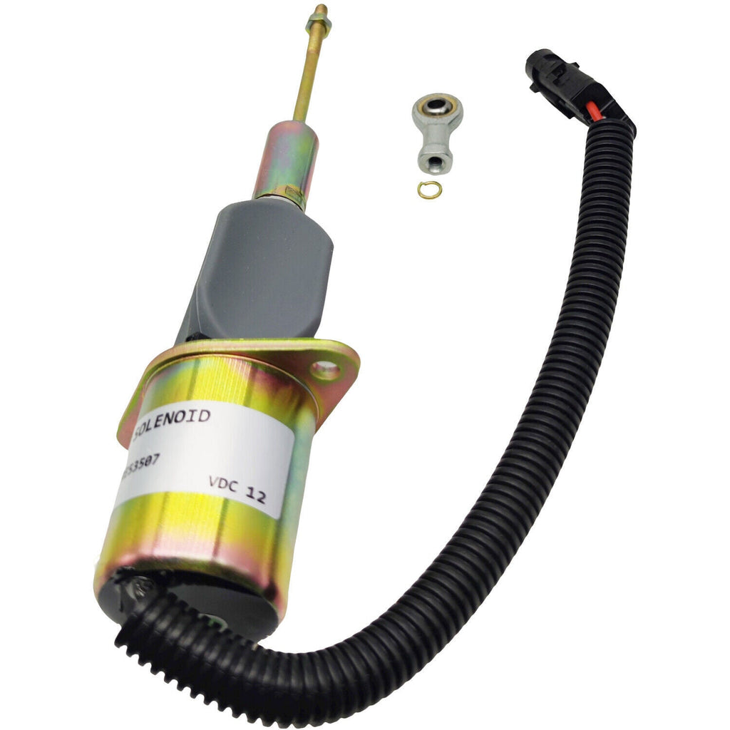 RE53507 Fuel Shutoff Solenoid 12V for John Deere 4955 4560 4760 4960 644G Loader