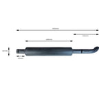 Muffler Replacement for Kubota Tractor L295 L175 L185 L1501 L2000 15221-12110