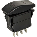 7 Pin ON-Off-ON Rocker Switch 91473127 for JLG with Red Light Carling