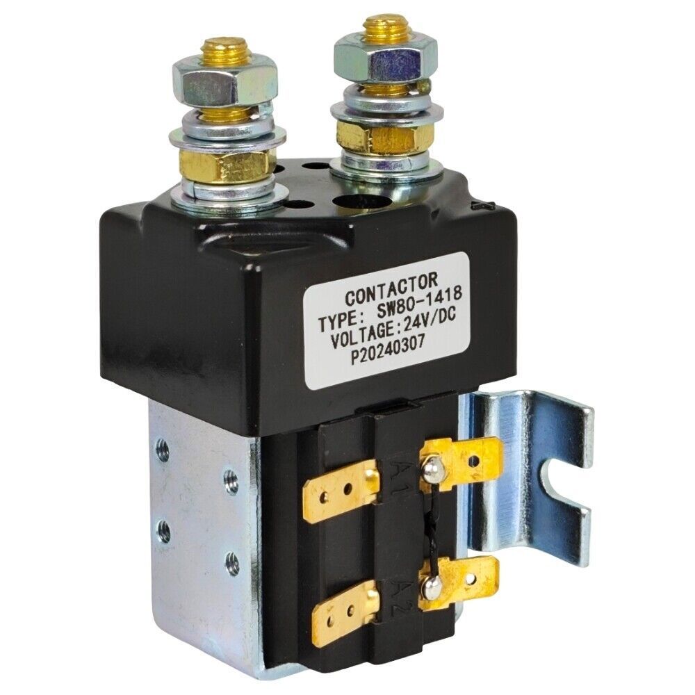 24V 100A SW80 102-SW80-1418 Contactor Solenoid for Albright Golf Cart w/Bracket