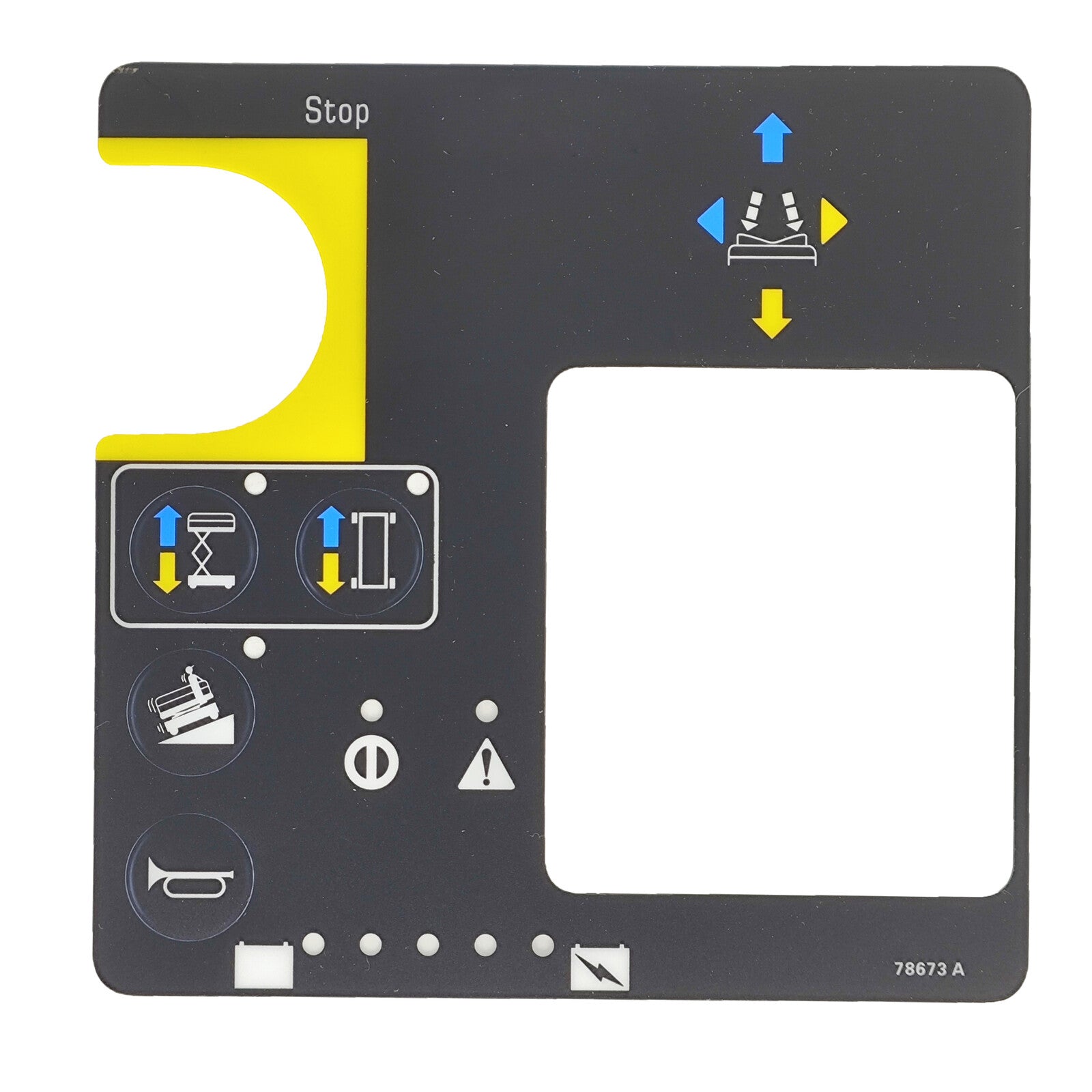 78673GT Platform Control Box Overlay Decal for Genie GS-2046 GS-2632 GS-2646