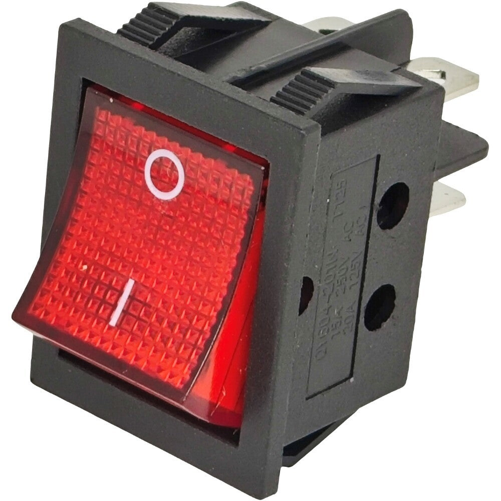 ZE-235-2 Lighted Rocker Toggle Switch ON OFF for Zing Ear 4 Prong Snap-in