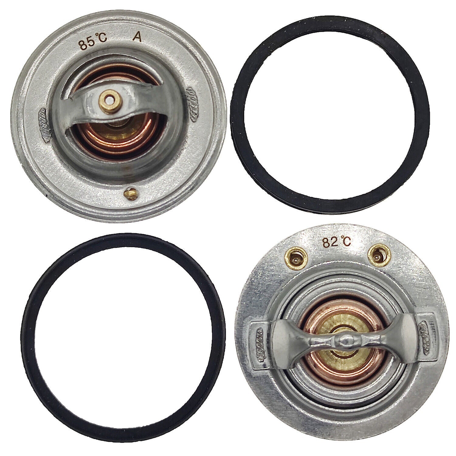 185 & 180 Degree Thermostat Front & Rear Kit Pair Fit for GM Pickup Duramax