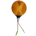 2 PCS Amber Round Side Marker Light Lamp Dual Face Turn Signal for Tractor
