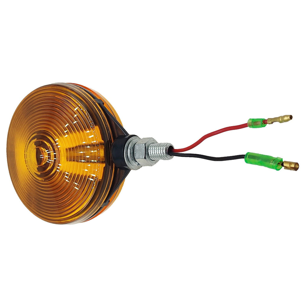 2 PCS Amber Round Side Marker Light Lamp Dual Face Turn Signal for Tractor
