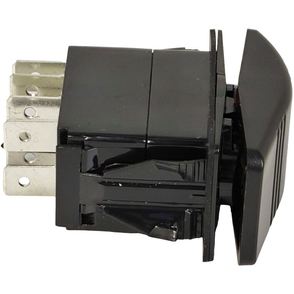 Contura Rocker Switch 12981 Cover with Red Bar Lenses DPDT Black Illuminated