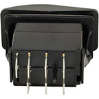Contura Rocker Switch 12981 Cover with Red Bar Lenses DPDT Black Illuminated