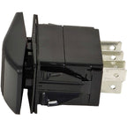 Contura Rocker Switch 12981 Cover with Red Bar Lenses DPDT Black Illuminated