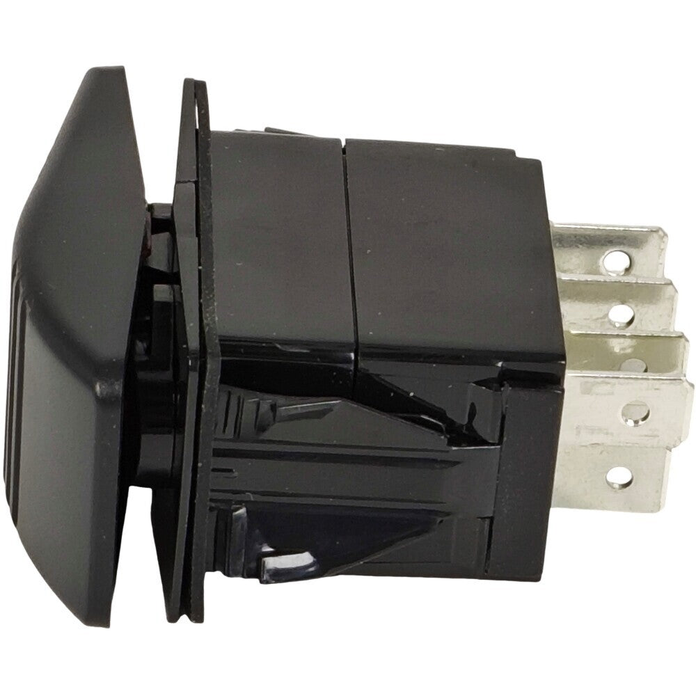 Contura Rocker Switch 12981 Cover with Red Bar Lenses DPDT Black Illuminated