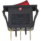ZE-215 Lighted Rocker Switch On Off for Zing Ear 3 Prong SPST Snap-in