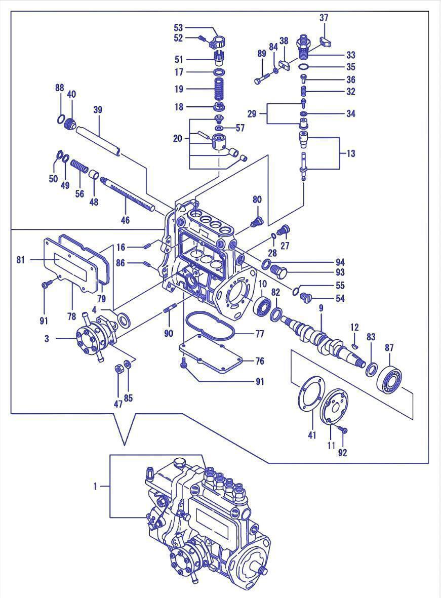 Fuel Lift Pump 129100-52100 129100-52101 for Yanmar 3TNE88 4TNE88 Engine